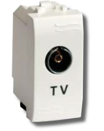 Розетка TV универсальная Brava 1 модуль белая (76721B): Розетка TV в Саранске