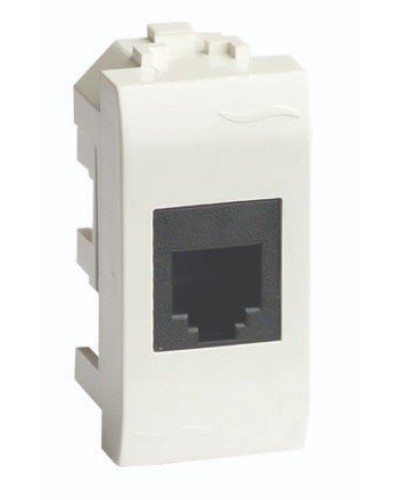 Розетка RJ-45 Brava 1 модуль слоновая кость (75457S): Розетка компьютерная с одним разъёмом в Саранске