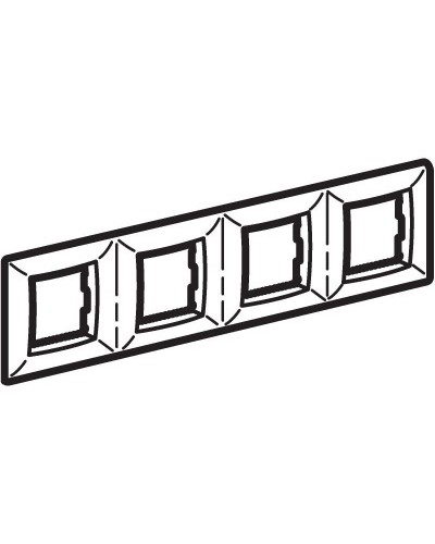 Рамка на 2+2+2+2 модуля (четырехместная), белая (75014W): Рамка четырехместная, Brava в Саранске
