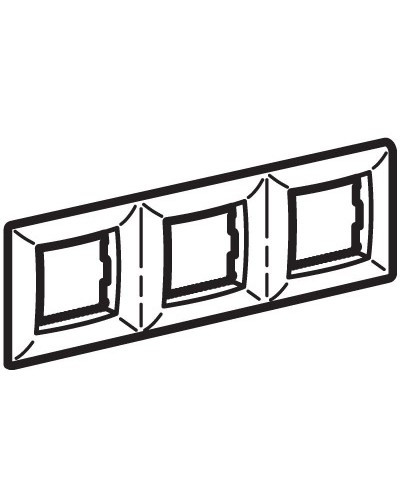 Рамка на 2+2+2 модуля (трехместная), белая (75013W): Рамка трехместная, Brava в Саранске