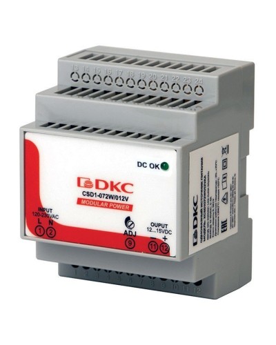 Источник питания однофазный, 72Вт, 3А, 24В (XCSD1072W024VAA). Источник питания  MODULAR POWER однофазный. ДКС в Саранске
