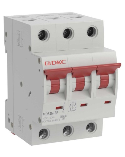 YON max MD63N 3P 6А 6кА C (MD63N-3PC6). Автоматический выключатель. ДКС в Саранске