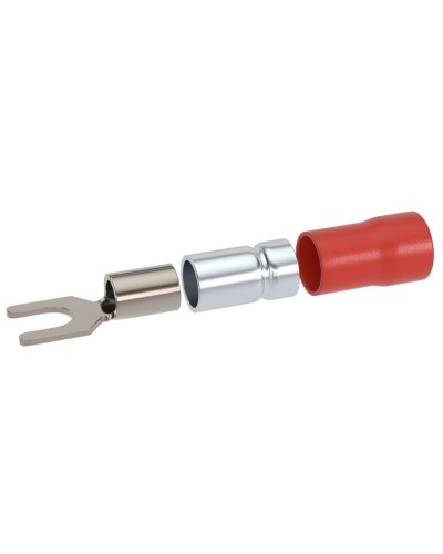 Наконечник вилочный НВИ 0,25-1,5 М3,5 (D3,7мм) (100 шт) (2A135P-DS-PVC). Наконечник вилочный с изолированным фланцем ПВХ, двойная гильза. ДКС в Саранске