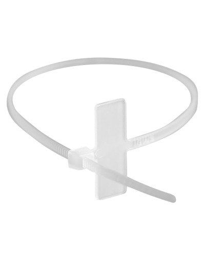Хомут 2,5x110 белый (100шт) (252110SR-M): Хомут маркировочный, горизонтальная табличка под замком 20x9 в Саранске
