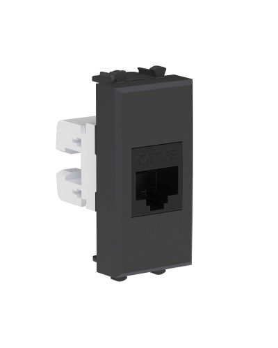 Розетка RJ-45, кат.5E, Avanti, 1 модуль, черный матовый (4412661): Розетка компьютерная модульная в Саранске