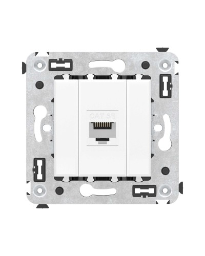Розетка RJ-45 в стену, кат.5E, Avanti, одинарная, белое облако (4400663). Розетка компьютерная. ДКС в Саранске
