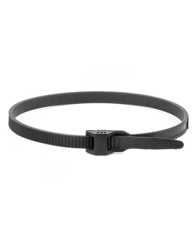 Хомут 9х300 P6.6 черный (100шт) (26502SR). Хомут с плоским замком. ДКС в Саранске