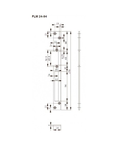 FLH24-94. Запорная планка длинная. dormakaba в Саранске