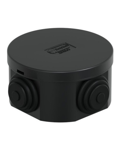 Коробка JBR065 D=65х35, 4 вых., IP44, черная (44004BL-1). Коробка монтажная. Экопласт в Саранске