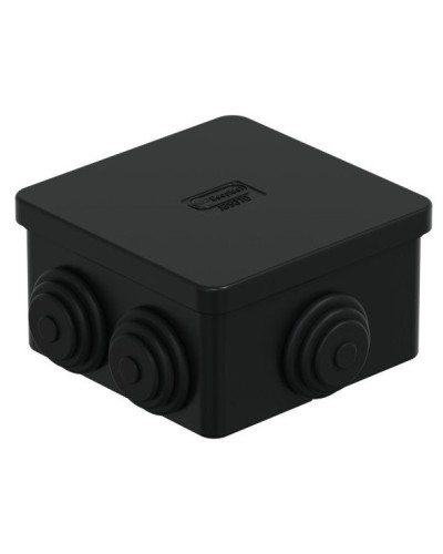 Коробка JBS070 70х70х40, 6 вых., IP44, черная (44056BL-1). Коробка монтажная. Экопласт в Саранске