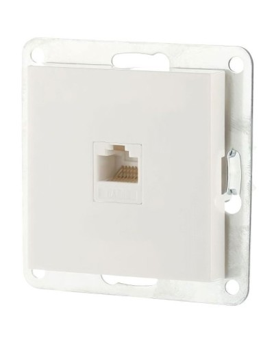 Розетка RJ-45 кат.5е с накладкой, белый LK80 (846104-1). Розетка компьютерная. Экопласт в Саранске