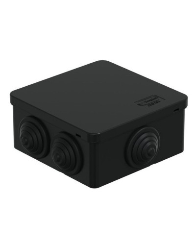 Коробка JBS101 100х100х55, 6 вых., IP55, черная (44037BL-1). Коробка монтажная. Экопласт в Саранске
