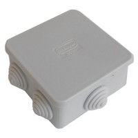 Коробка JBS080 85х85х50, 6 вых., IP44, серая (44066). Коробка монтажная. Экопласт
