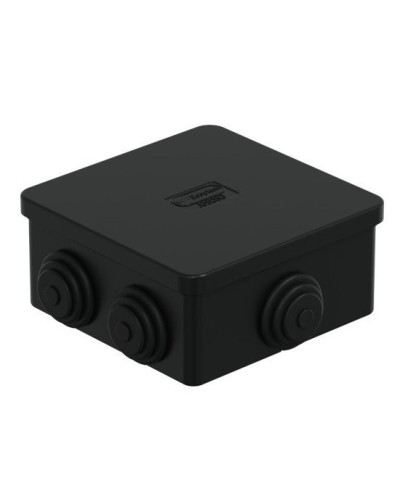 Коробка JBS080 85х85х40, 6 вых, IP44, черная (44006BL-1). Коробка монтажная. Экопласт в Саранске