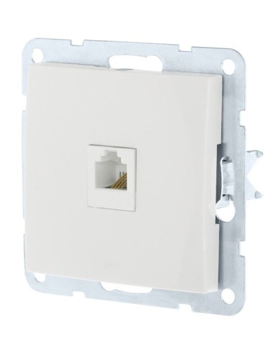 Розетка RJ-45 кат. 5е с накладкой, белый LK60 (866104-1). Розетка компьютерная. Экопласт в Саранске