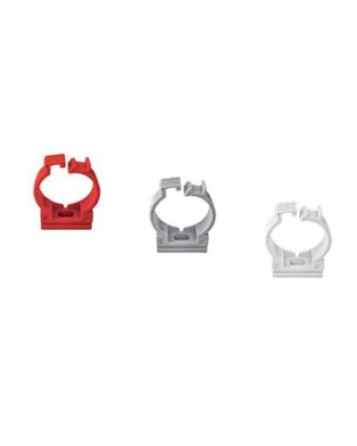 Ecoplast держатель с защелкой для труб D25, АБС, красный (50 шт) (49625-50). Держатель с защелкой для аспирационной системы. Экопласт в Саранске