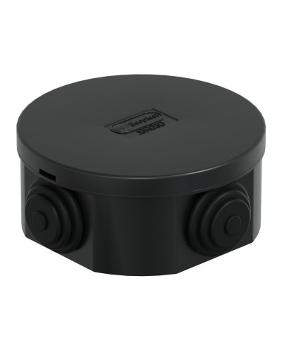Коробка JBR080 D=80х40, 4 вых., IP44, черная (44005BL-1). Коробка монтажная. Экопласт в Саранске