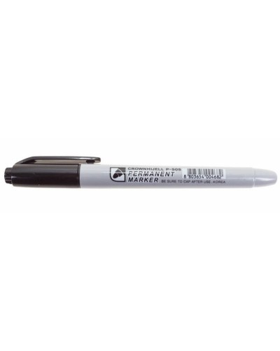 Маркер перманентный Crown «Multi Marker Slim» 2 мм, черный, пулевидный (08-8201): Ручка для маркировки в Саранске