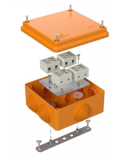 Коробка огнестойкая 100х100х50 (40-0300-FR1.5-8). Коробка огнестойкая для открытой установки. Промрукав в Саранске