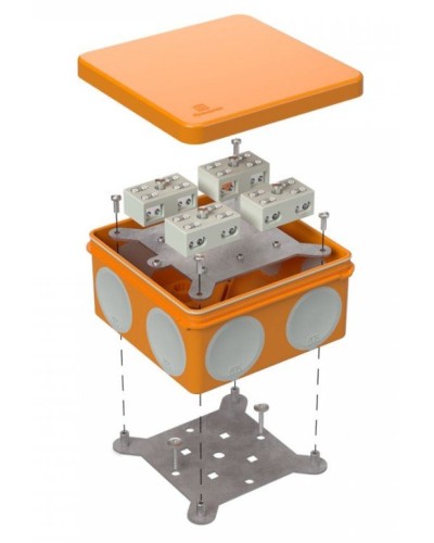 Коробка огнестойкая 100х100х50 (60-0300-FR6.0-4-8-Р Е15-Е60). Коробка огнестойкая для открытой установки. Промрукав в Саранске