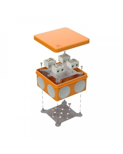 Коробка огнестойкая 100х100х50 (60-0300-FR10.0-8). Коробка огнестойкая для открытой установки. Промрукав в Саранске