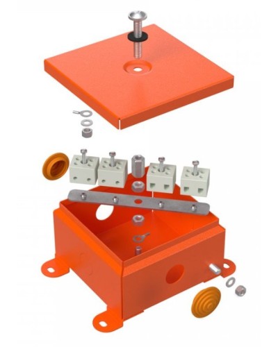 Коробка огнестойкая 110х110х65 (70-0360-FR6.0-8). Коробка огнестойкая для открытой установки. Промрукав в Саранске