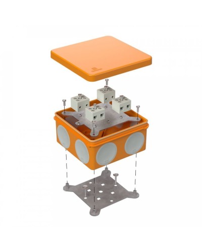 Коробка огнестойкая 100х100х50 (60-0300-FR2.5-8). Коробка огнестойкая для открытой установки. Промрукав в Саранске