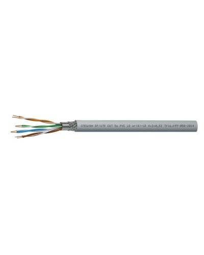 СПЕЦЛАН SF/UTP Cat 5e PVC LSнг(А)-LS 2х2х0,52. Кабель «витая пара» (LAN) для структурированных систем связи. Спецкабель в Саранске