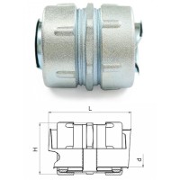 Муфта соединительная для металлорукава МСМ-50 (zeta40815). Муфта соединительная для металлорукава. ЗЭТА