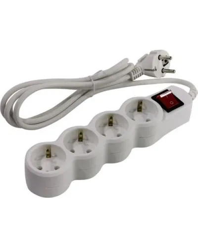 SP4W-130. Сетевой фильтр 4 розетки, 3м, белый. 5bites в Саранске