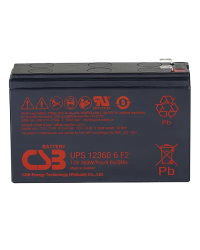 CSB UPS 123606. Аккумулятор герметичный свинцово-кислотный. CSB в Саранске