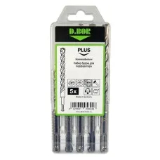 Набор буров SDS-plus V PLUS 5шт, 2-cutting (242030): Набор буров SDS-plus (6х110 мм; 6,8,10,12х160 мм)