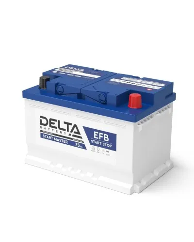 Delta START MASTER EFB 1275 (75 Ah). Аккумулятор автомобильный герметичный свинцово-кислотный. Delta в Саранске