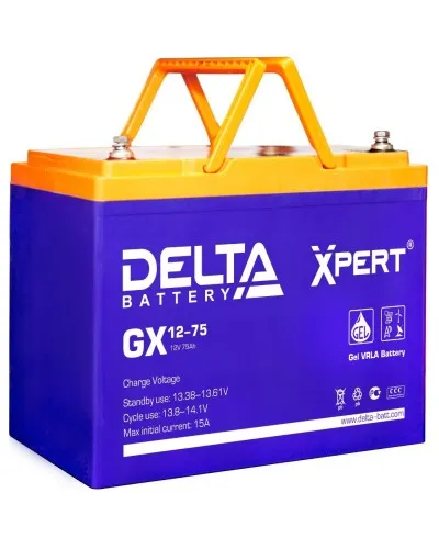 Delta GX 12-75. Аккумулятор герметичный свинцово-кислотный. Delta в Саранске