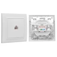 Минск Розетка RJ-45 1-местная СП (ERK01-035-10). Розетка RJ-45 1-местная СП. EKF