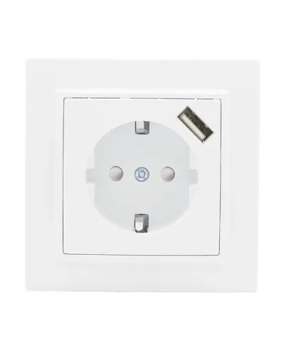 Минск Розетка 1-местная СП с/з 16А (ERR16-028-100-USB). Розетка 1-местная СП с/з 16А. EKF в Саранске
