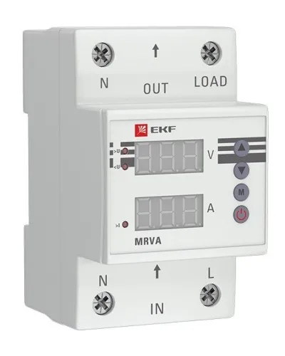 MRVA 63A PROxima (MRVA-63A). Реле напряжения и тока с дисплеем. EKF в Саранске