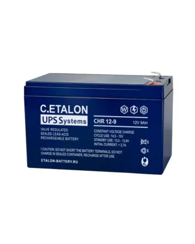 C.ETALON CHR 12-9. Аккумулятор герметичный свинцово-кислотный. ETALON в Саранске