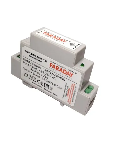 12W/12-24V/DIN. Блок питания. FARADAY в Саранске
