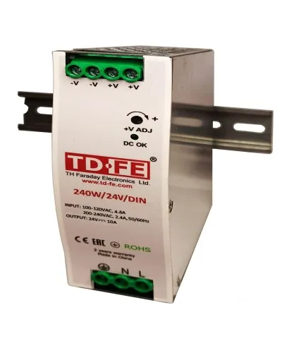 240W/24V/DIN. Источник вторичного электропитания резервированный. FARADAY в Саранске