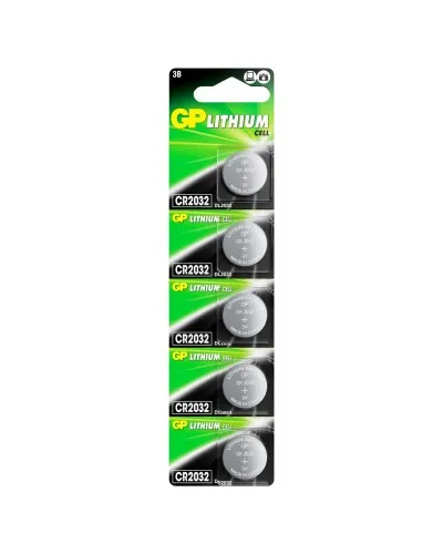 GP Lithium CR2032 (GP CR2032-2C5 100/2000), упак. 5 шт. БЛИСТЕР. Литиевые дисковые батарейки. GP Batteries в Саранске