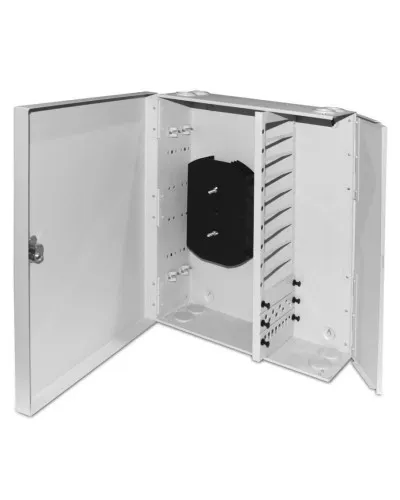 FO-WBX-12xSLT-W140H42-96UN-GY. Кросс оптический настенный. Hyperline в Саранске