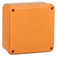 Коробка распаячная огнестойкая ПС 100х100х50 6P 4мм² IP44 гладкие стенки (UKF20-100-100-050-6-4-09). Коробка распаячная огнестойкая безгалогенная (HF). IEK