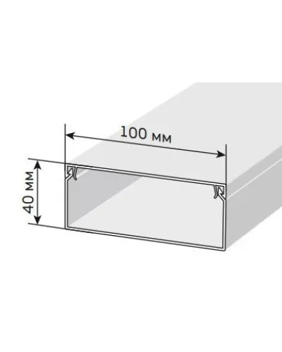 Короб 100х40 ЭЛЕКОР (CKK10-100-040-1-K01). Кабель-канал с двойным замком. IEK в Саранске