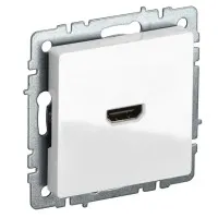Розетка HDMI РHDMI-0-БрБ белая BRITE (BR-H10-K01). Розетка HDMI. IEK