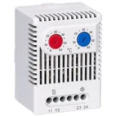 Термостат двухканальный от 0 до +60°C NO+NC (YCE-DTNO-NC-60). Термостат двухканальный. IEK