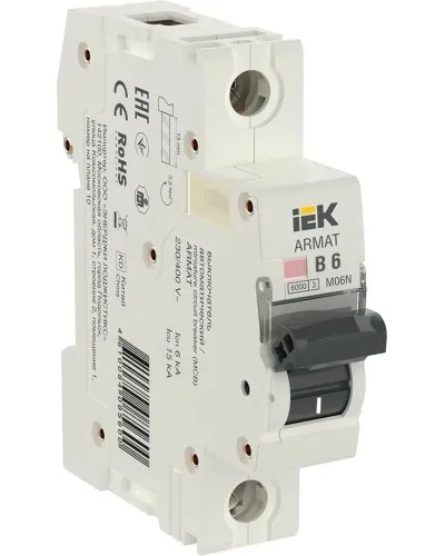 M06N 1P B 6А 6кА ARMAT (AR-M06N-1-B006). Автоматический выключатель. IEK в Саранске
