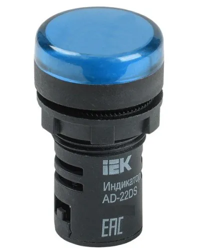 Лампа AD22DS (LED) матрица D22мм синий 24В AC/DC (BLS10-ADDS-024-K07). Светосигнальный индикатор. IEK в Саранске