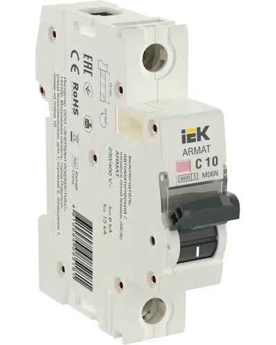 M06N 1P C 10А 6кА ARMAT (AR-M06N-1-C010). Автоматический выключатель. IEK в Саранске