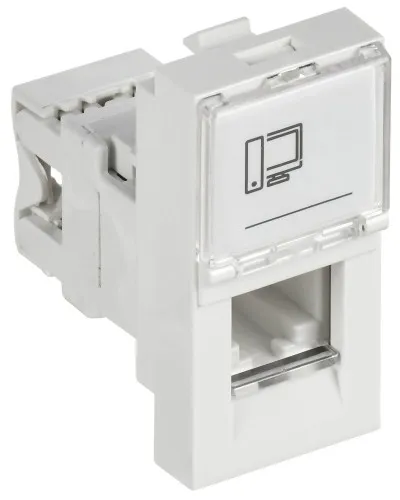 Розетка RJ45 кат.6 PRIMER РКИ-10-00-П-6 белый IEK (PR-KK40D-RI-0-1-C06U-K01). Розетка RJ-45. IEK в Саранске